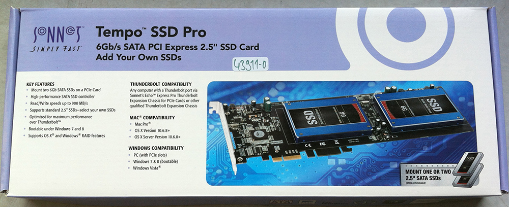 Sonnet Tempo SSD Pro in der Verpackung